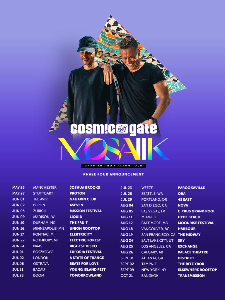 cosmic gate tour dates 2022